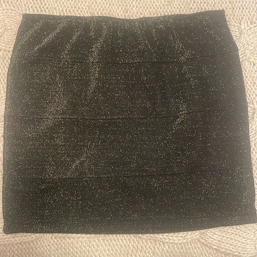 Black with gold specks pencil skirt